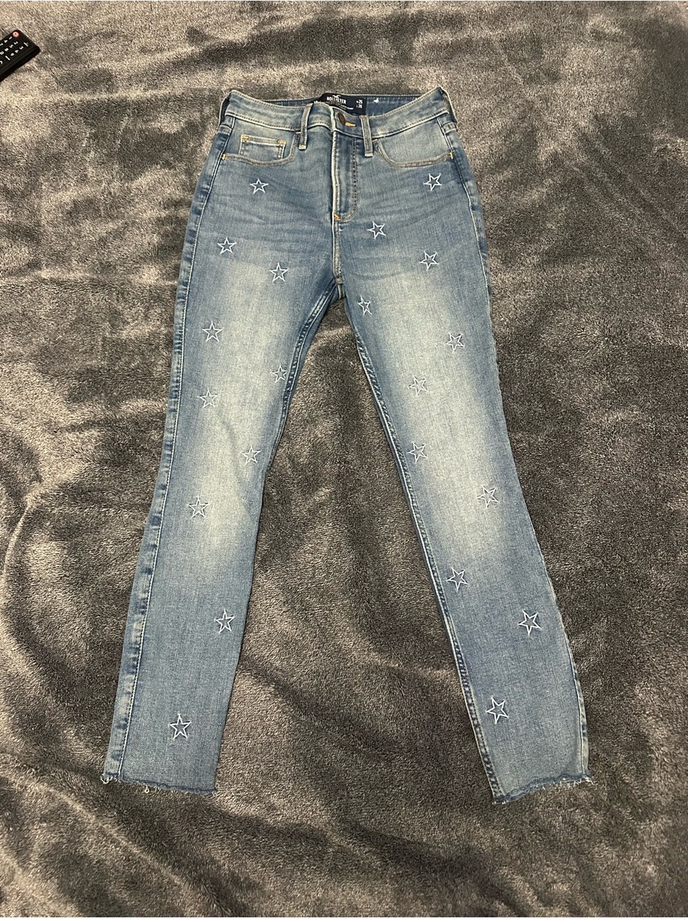 Hollister Light Blue Star-Embroidered Skinny Jeans